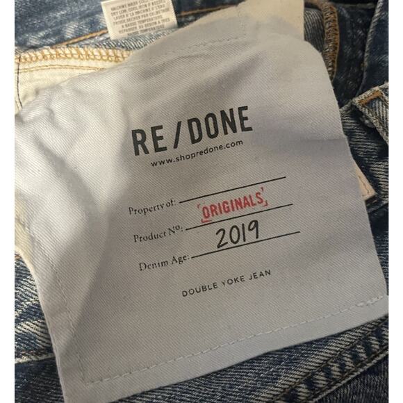 Re/Done Women's 27 Blue Double Yoke High Rise Relaxed Jeans EUC - Picture 4 of 4